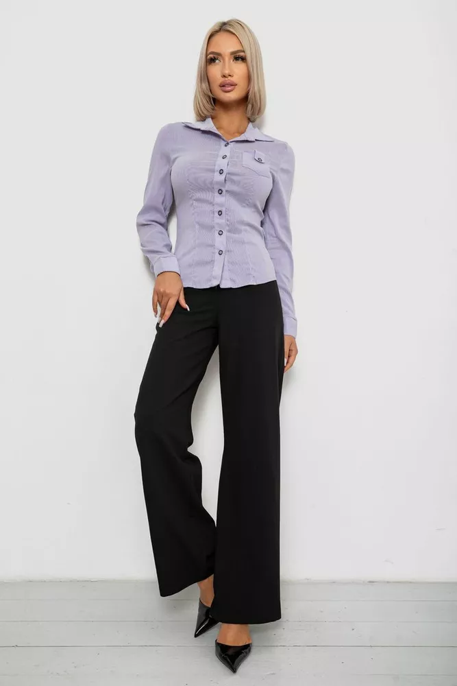 Купить Рубашка классическая в полоску  -уценка, цвет сиреневый, 230R644-U-105 - Фото №2