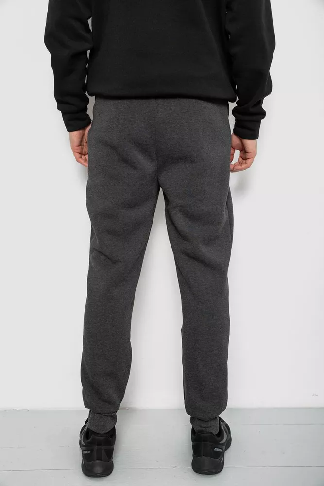 Купить Спортивные штаны мужские на флисе, цвет грифельный, 129RA9995 - Фото №4