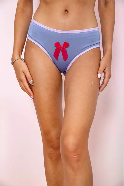 Хлопковые женские трусы, сине-розового цвета, 131R888