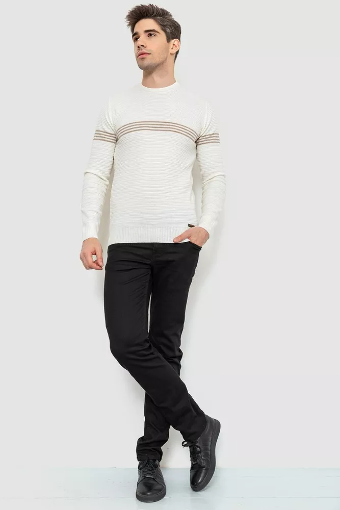 Купити Светр чоловічий  -уцінка, колір молочно-бежевий, 214R103-U - Фото №3