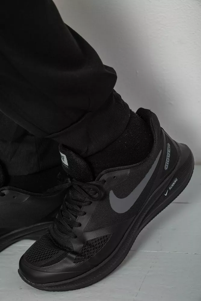 Купити Спортивні штани чоловічі на флісі, колір чорний, 129RA9995 - Фото №6