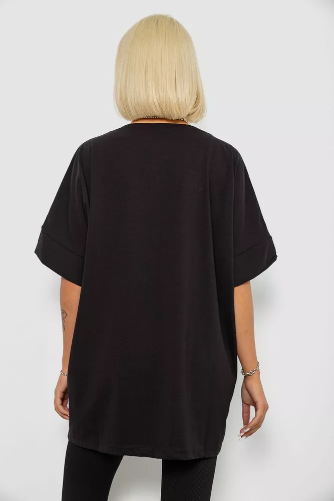 Купить Футболка женская с принтом, цвет черный, 244R2511 - Фото №4