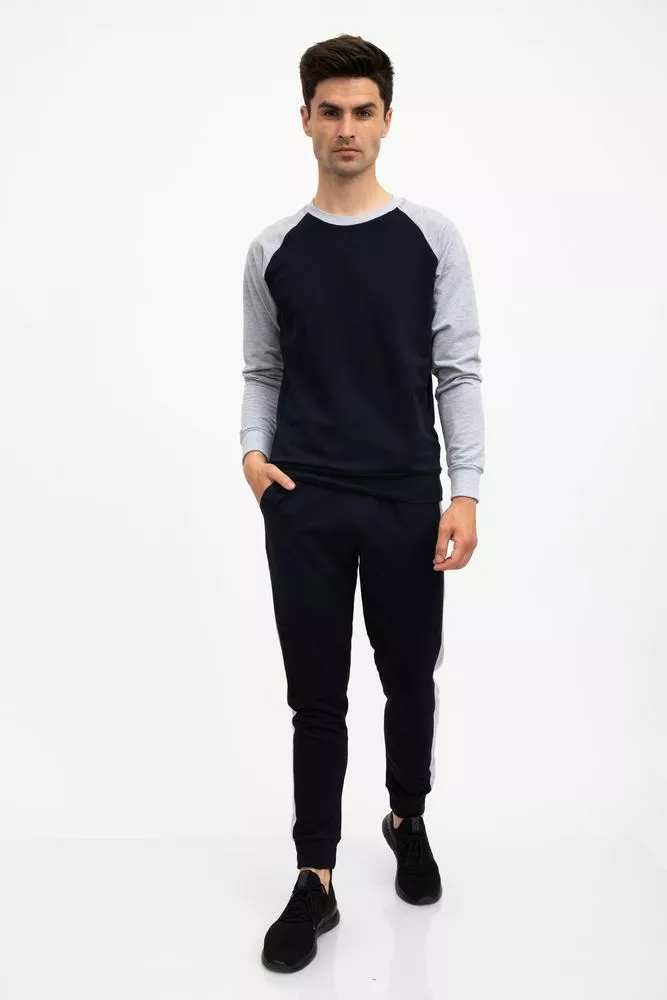 Купити Спорт костюм чоловічий, колір чорний, 102R039 оптом - Фото №1