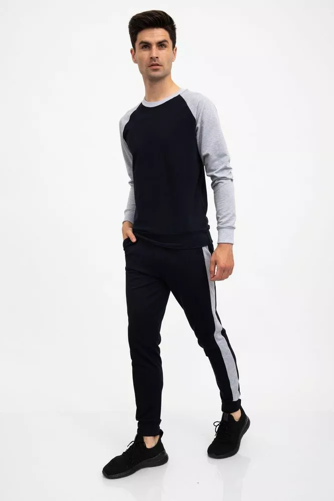 Купити Спорт костюм чоловічий, колір чорний, 102R039 оптом - Фото №2
