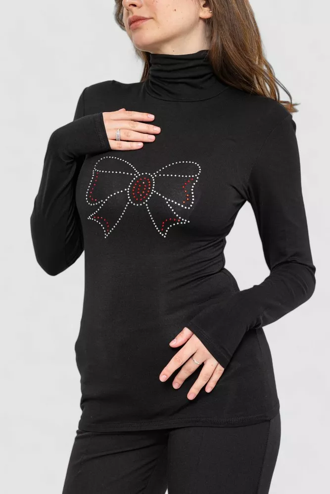 Купити Гольф жіночий, колір чорний, 186R602 - Фото №3