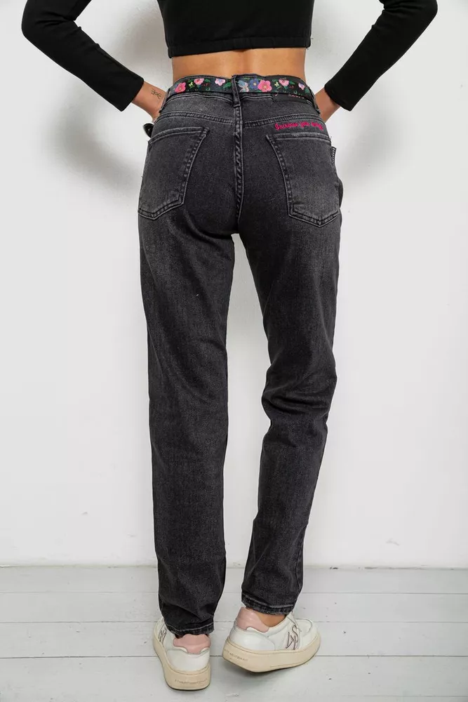 Купити Джинси жіночі Boyfriend, колір чорний, 244R1258 - Фото №4