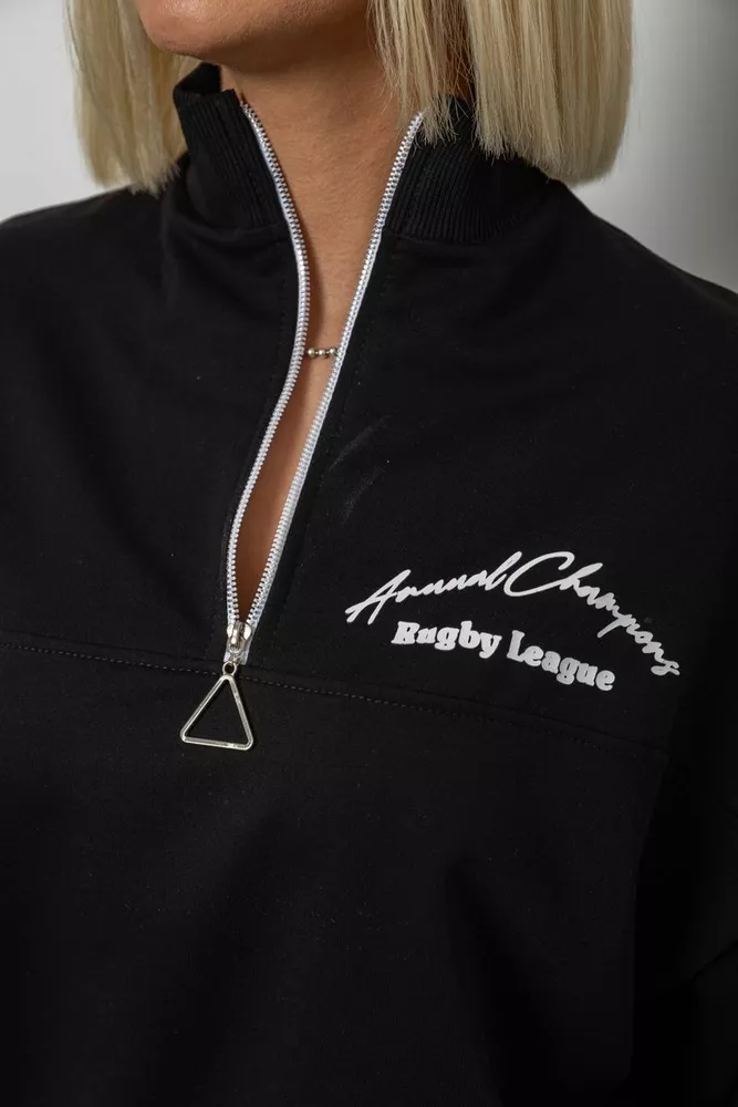 Купить Спортивный костюм женский с принтом, цвет черный, 244R1061AG - Фото №6