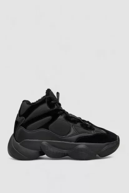 Кроссовки мужские зимние на меху  -уценка, цвет черный, 248RCX707-U