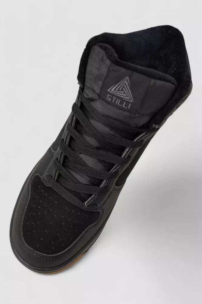 Купить Кроссовки мужские зимние на меху  -уценка, цвет черный, 248RH1050-4-U-2 - Фото №2