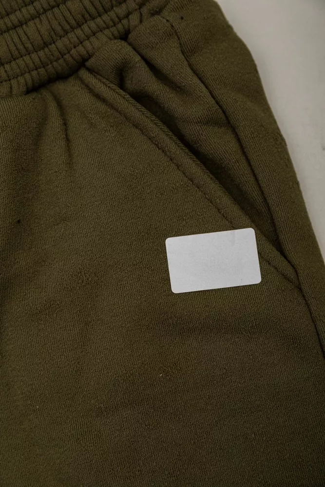 Купить Спортивные штаны женские на флисе  -уценка, цвет хаки, 238R57828-U-19 - Фото №6