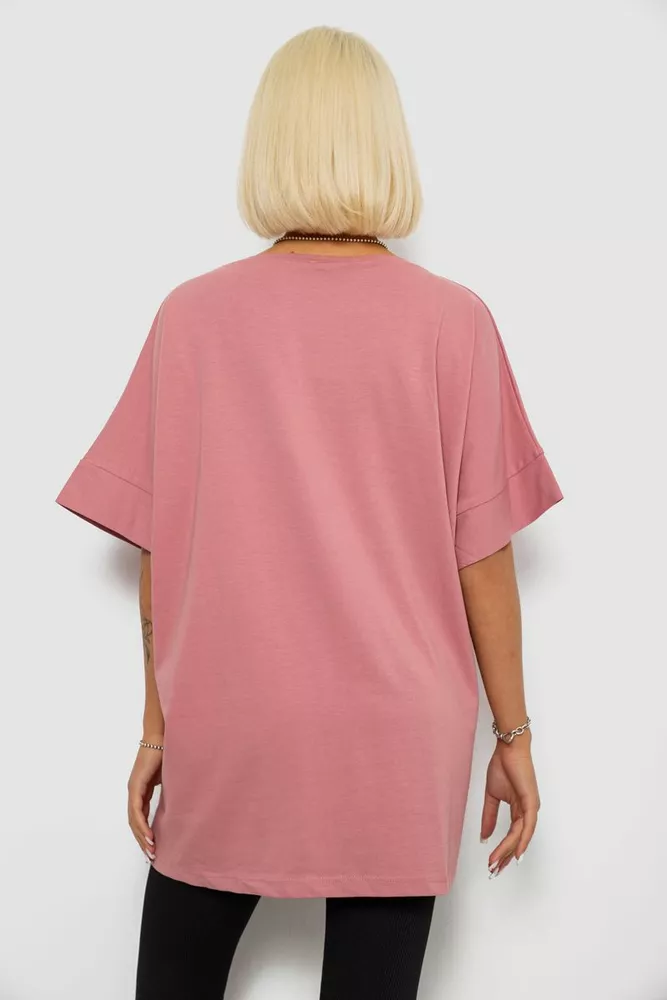 Купить Футболка женская с принтом, цвет пудровый, 244R2511 - Фото №4