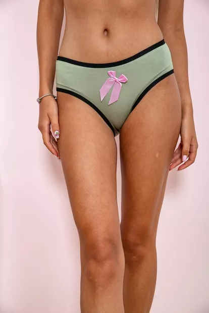 Бавовняні жіночі труси, оливково-рожевого кольору, 131R888