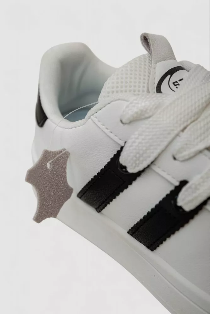 Купить Кроссовки женские кожа  -уценка, цвет бело-черный, 248RJH900-9-U - Фото №6