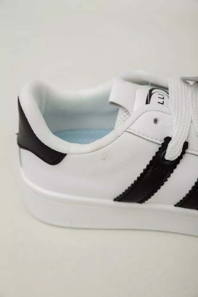 Купить Кроссовки женские кожа  -уценка, цвет бело-черный, 248RJH900-9-U - Фото №7