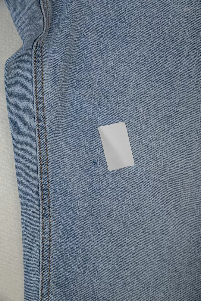 Купить Джинсы мужские однотонные  -уценка, цвет голубой, 244R6078-U - Фото №6