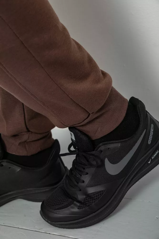 Купить Спортивные штаны мужские на флисе, цвет коричневый, 129RA9995 - Фото №6