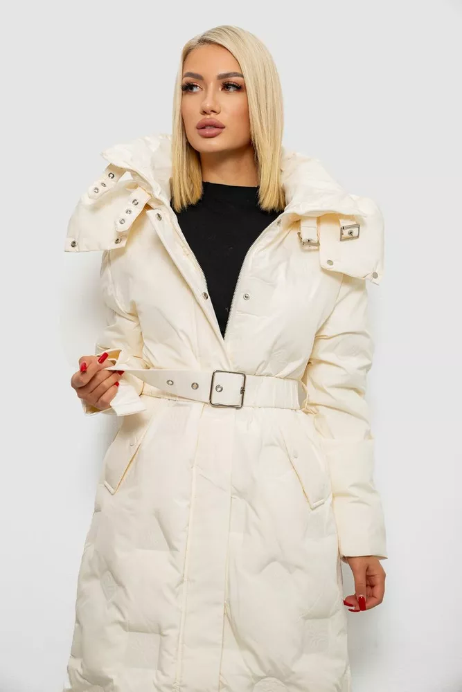 Купить Куртка женская зимняя  -уценка, цвет молочный, 244R5609-U-1 - Фото №2
