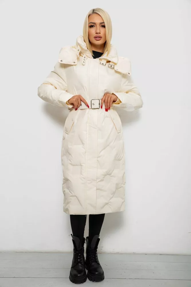 Купить Куртка женская зимняя  -уценка, цвет молочный, 244R5609-U-1 - Фото №1