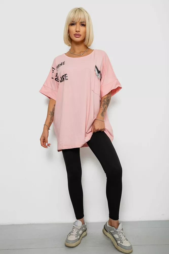 Купить Футболка женская с принтом, цвет розовый, 244R2511 - Фото №2