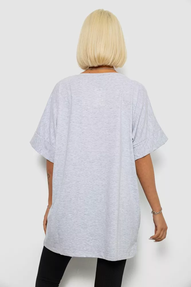 Купить Футболка женская с принтом, цвет серый, 244R2511 - Фото №4