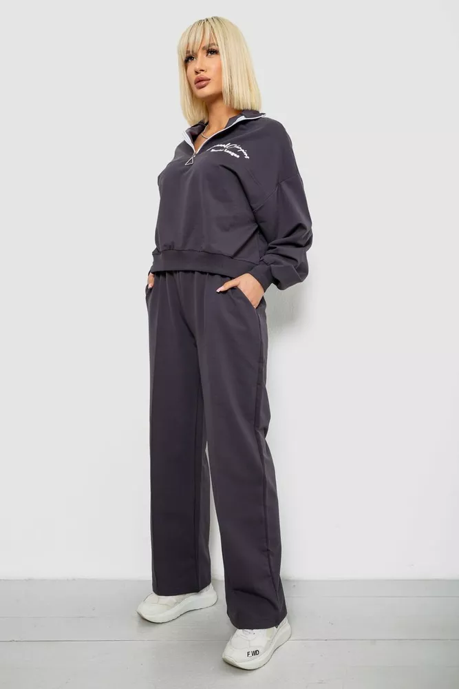 Купить Спортивный костюм женский с принтом, цвет серый, 244R1061AG - Фото №3