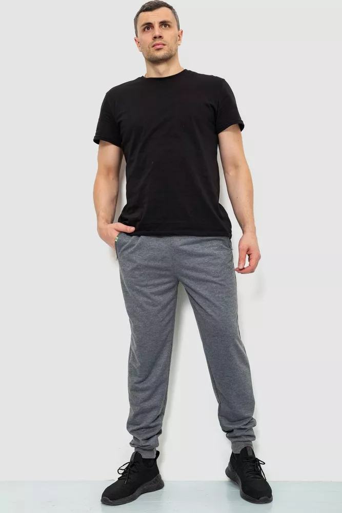 Купить Спорт штаны мужские двухнитка  -уценка, цвет серый, 244R41298-U - Фото №2