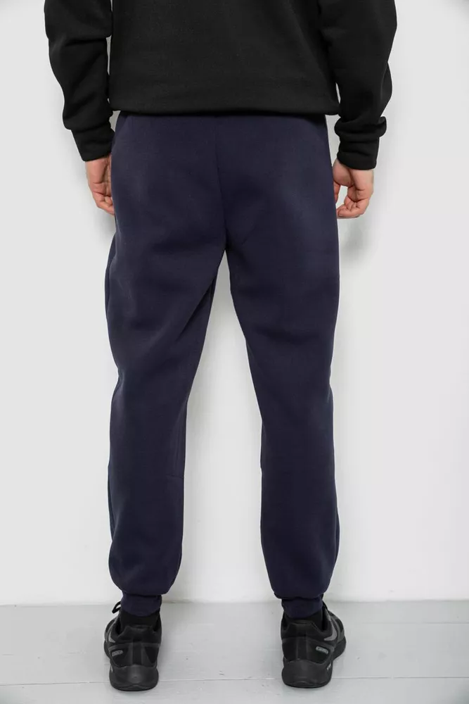 Купити Спортивні штани чоловічі на флісі, колір синій, 129RA9995 - Фото №4