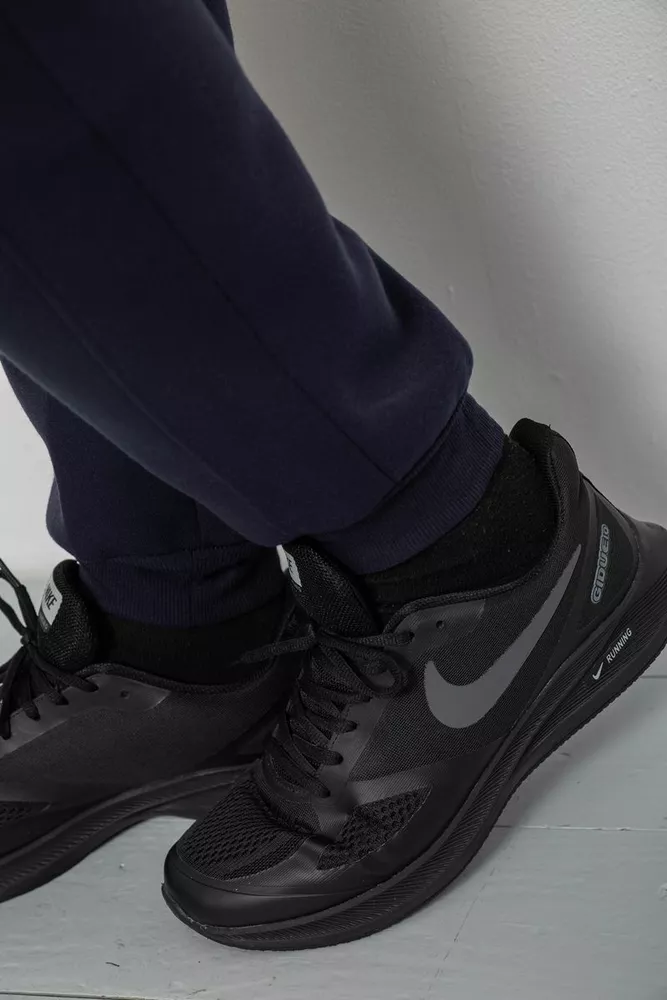 Купити Спортивні штани чоловічі на флісі, колір синій, 129RA9995 - Фото №6