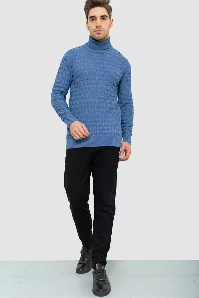 Купити Гольф-светр чоловічий, колір джинс, 161R619 - Фото №2