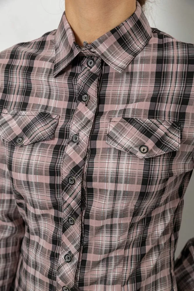 Купити Сорочка жіноча повсякденна, колір темно-пудровий, 230R064 - Фото №5