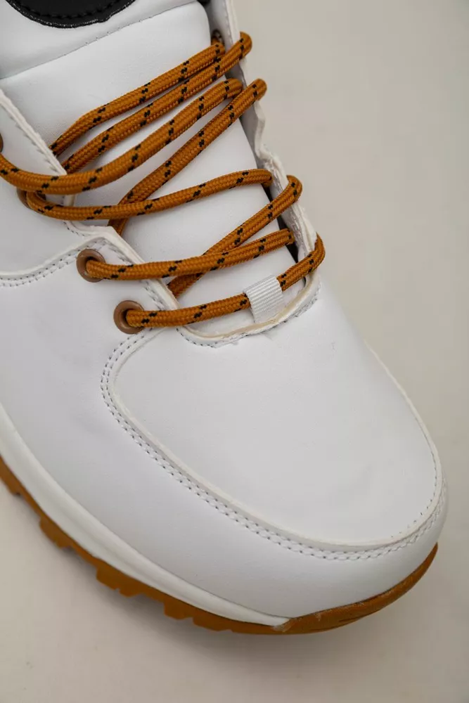 Купити Кросівки чоловічі зимові на хутрі  -уцінка, колір біло-жовтий, 248RH770-U-100 - Фото №7