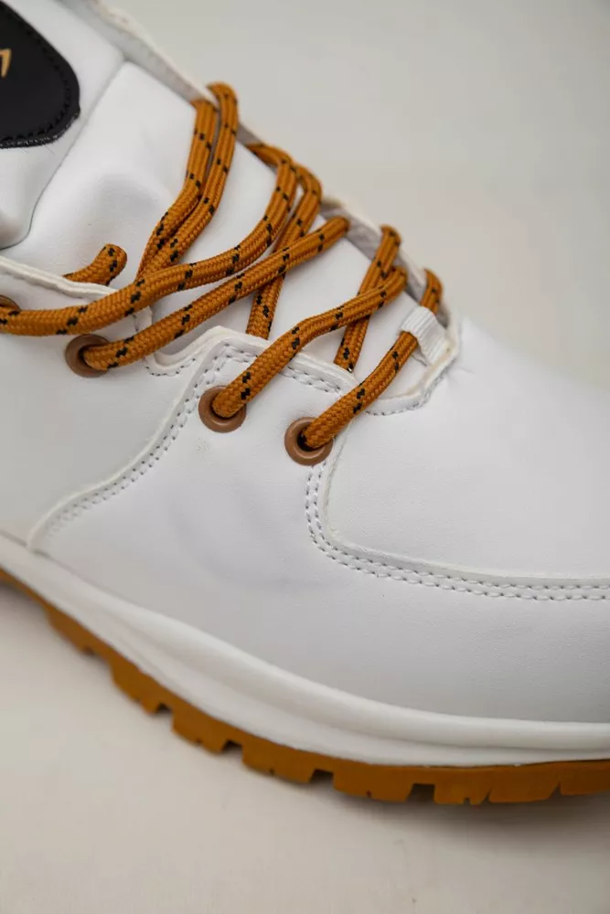 Купити Кросівки чоловічі зимові на хутрі  -уцінка, колір біло-жовтий, 248RH770-U-100 - Фото №8