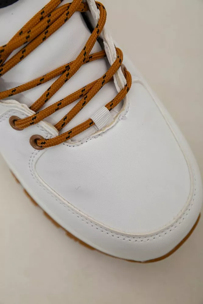 Купити Кросівки чоловічі зимові на хутрі  -уцінка, колір біло-жовтий, 248RH770-U-104 - Фото №8