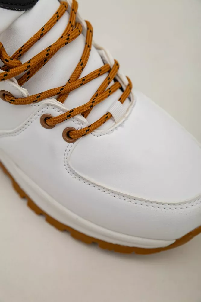 Купить Кроссовки женские зимние на меху  -уценка, цвет бело-желтый, 248RH770-U-105 - Фото №8