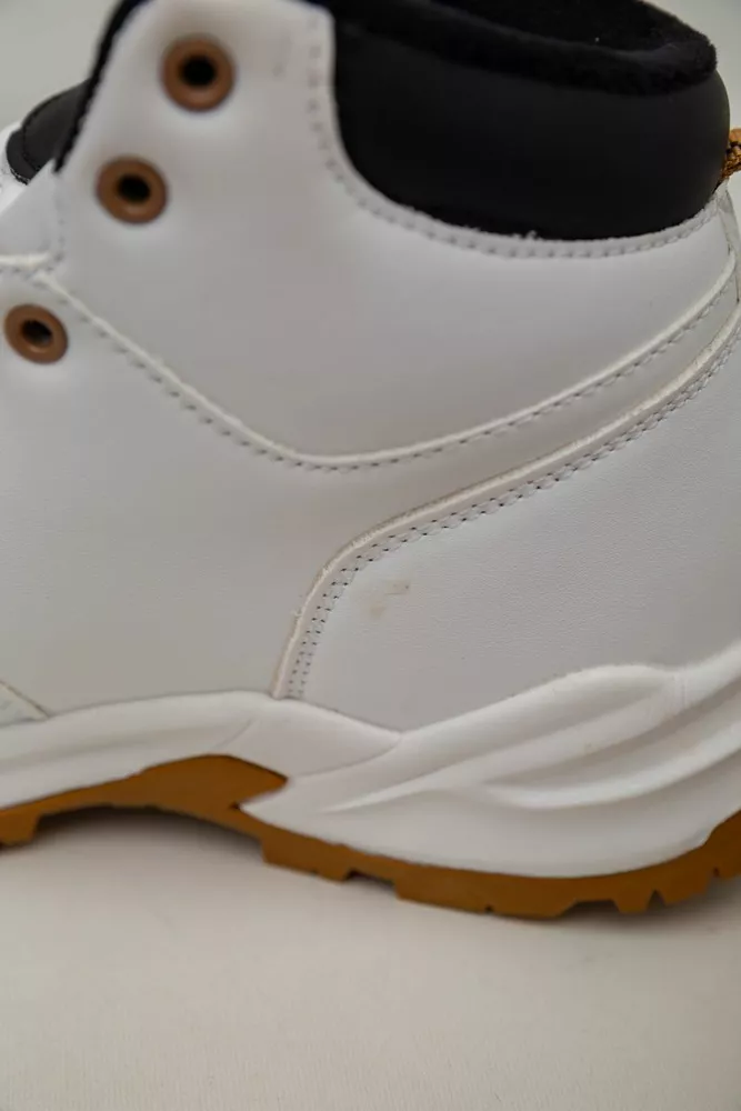 Купити Кросівки чоловічі зимові на хутрі  -уцінка, колір біло-жовтий, 248RH770-U-108 - Фото №8