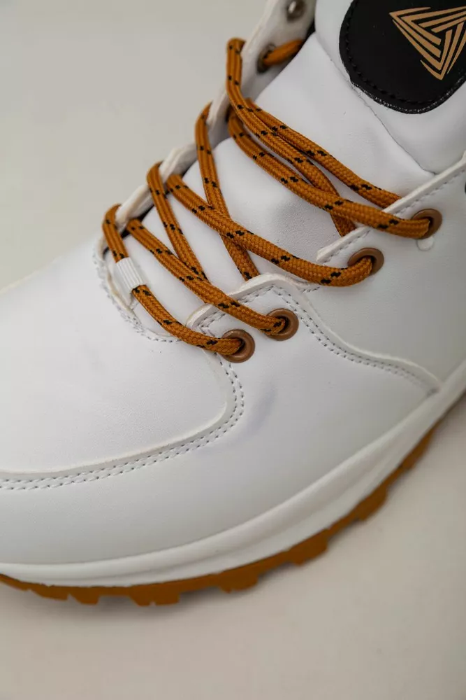 Купити Кросівки чоловічі зимові на хутрі  -уцінка, колір біло-жовтий, 248RH770-U-109 оптом - Фото №9