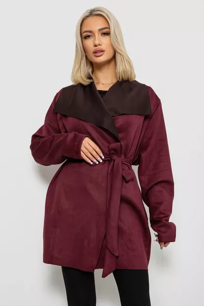 Кардиган женский однотонный, цвет сливовый, 257R001