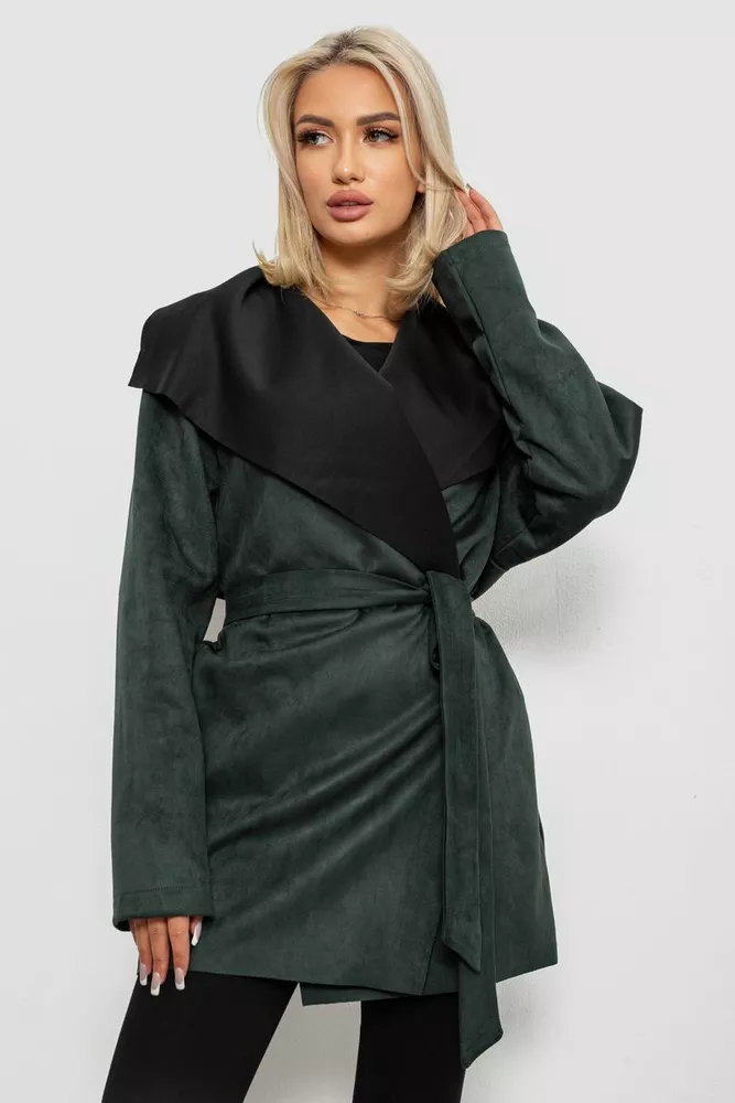 Купить Кардиган женский однотонный, цвет зеленый, 257R001 - Фото №1