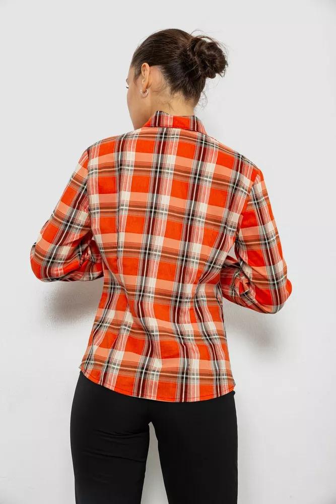 Купити Сорочка жіноча повсякденна, колір помаранчевий, 230R064 - Фото №4