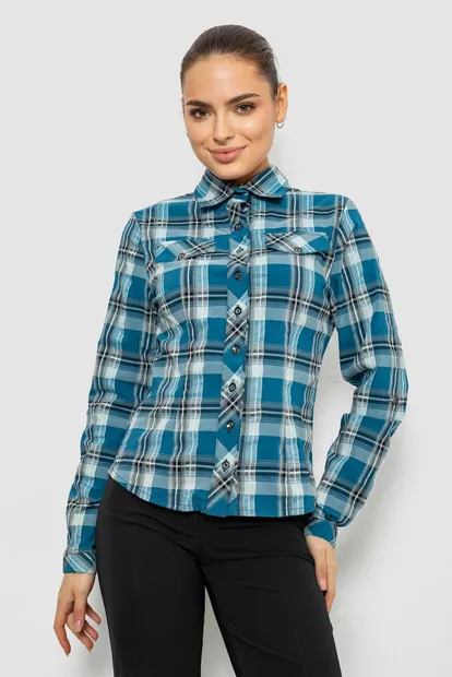 Рубашка женская повседневная, цвет синий, 230R064