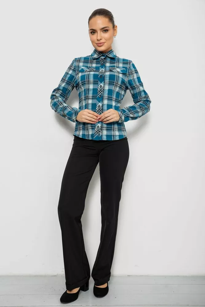 Купити Сорочка жіноча повсякденна, колір синій, 230R064 - Фото №2