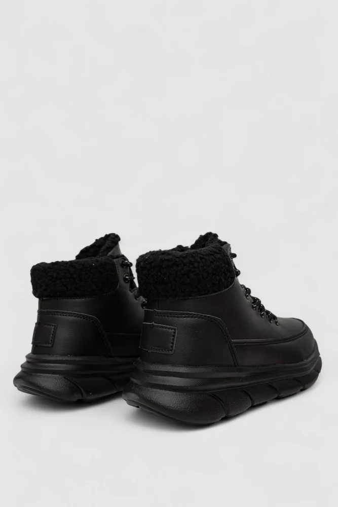 Купить Кроссовки женские зимние на меху, цвет черный, 248RCX657 - Фото №4