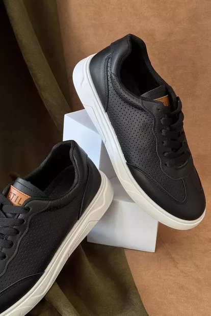 Кеды мужские, цвет черно-белый, 248RR123