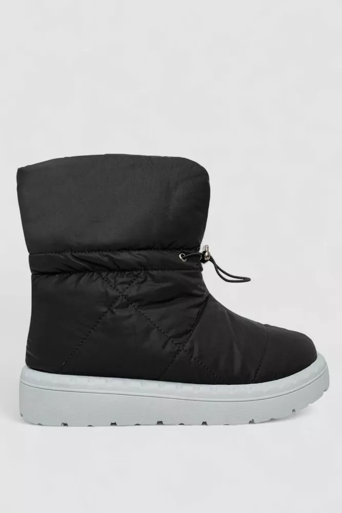 Купити Дутики жіночі зимові на хутрі, колір чорно-сірий, 248RFM300 - Фото №7