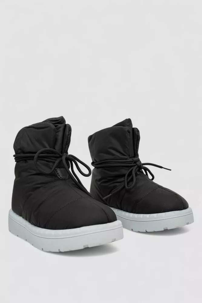 Купити Дутики жіночі зимові на хутрі, колір чорно-сірий, 248RFM600-6 - Фото №3