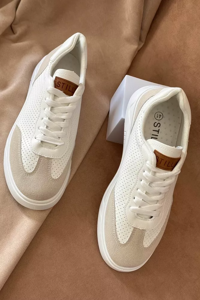 Купити Кеди чоловічі, колір біло-бежевий, 248RR123 - Фото №3