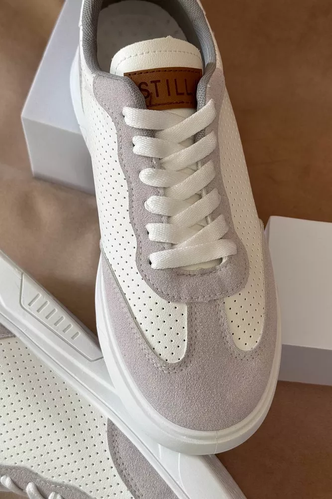 Купить Кеды мужские, цвет бело-серый, 248RR123 - Фото №2