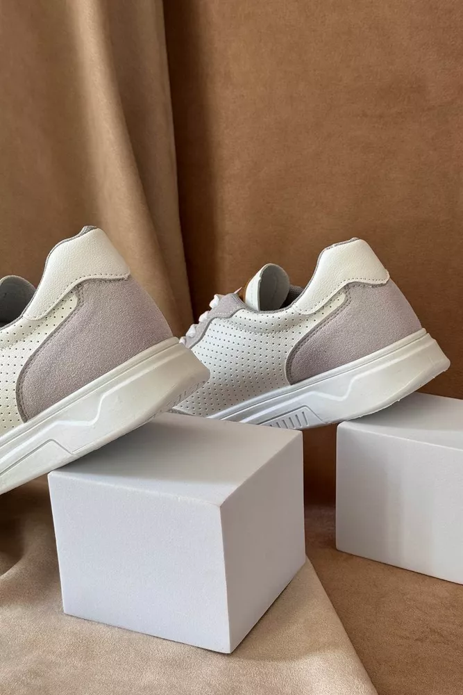 Купить Кеды мужские, цвет бело-серый, 248RR123 - Фото №5