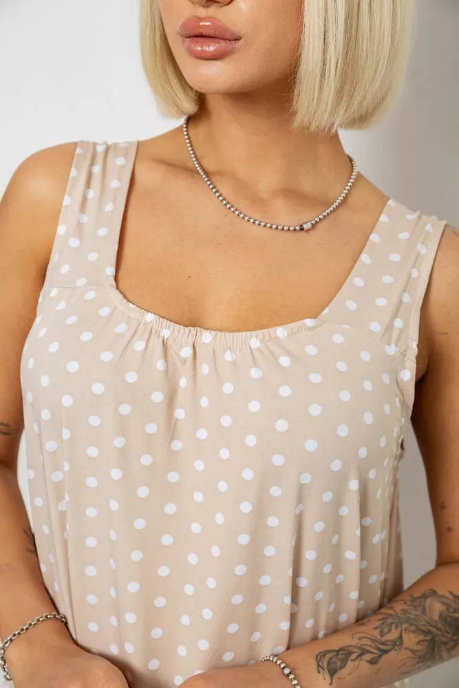 Купить Сарафан женский в горох, цвет бежевый, 257R733 - Фото №5