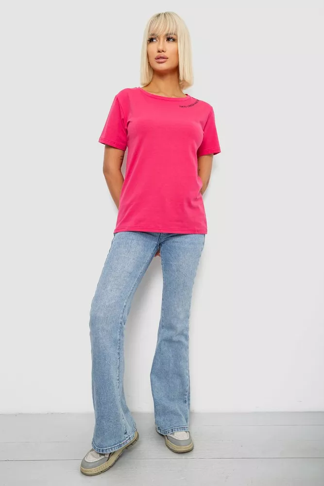 Купить Футболка женская с принтом, цвет розовый, 244R1043-5 - Фото №2